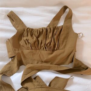 Kittenish crop top - ties in back. XS